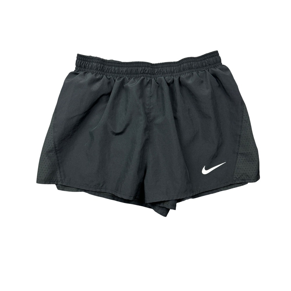 Nike Dri-FIT Womens Small Running Shorts Black Mesh Panels Active Athletic Gym